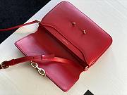 YSL Le Maillon Satchel In Red Smooth Leather 64979  - 6