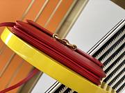 YSL Le Maillon Satchel In Red Smooth Leather 64979  - 4