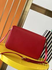YSL Le Maillon Satchel In Red Smooth Leather 64979  - 3