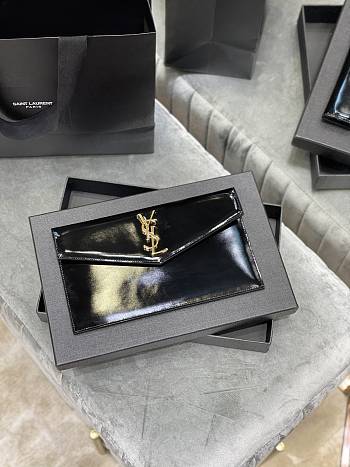YSL Monogram Clutch In Black Embossed 565739 