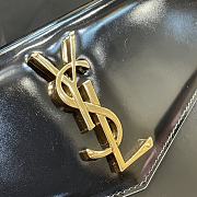 YSL Monogram Clutch In Black Embossed 565739  - 5