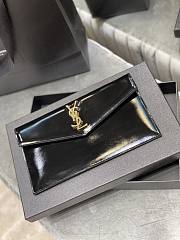 YSL Monogram Clutch In Black Embossed 565739  - 3