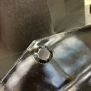 YSL Monogram Clutch In Black Embossed 565739  - 2