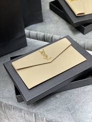 YSL Monogram Clutch In Beige 565739 - 3