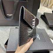 YSL Monogram Clutch In Cro Leather 565739 Size 27×16×2cm - 2
