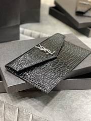 YSL Monogram Clutch In Cro Leather 565739 Size 27×16×2cm - 5
