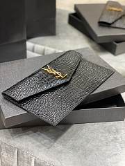 YSL Monogram Clutch In Cro Leather Silver Hardware 565739 - 6