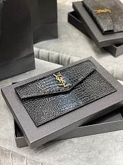 YSL Monogram Clutch In Cro Leather Silver Hardware 565739 - 3