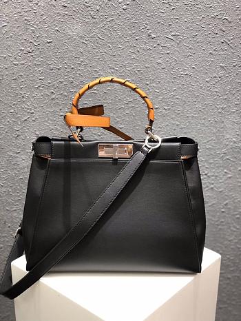 Fendi Peekaboo Black Selleria Bag 8BN29 