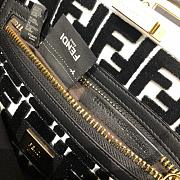 Fendi Peekaboo Black Selleria Bag With White Strap - 6