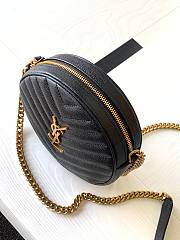 YSL Vinyle Quilted Bag In Black Logo 61043 Size 17x17x5.5cm - 5