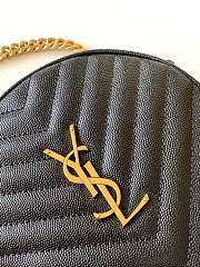 YSL Vinyle Quilted Bag In Black Logo 61043 Size 17x17x5.5cm - 3