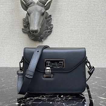 Dior Clutch Bag In Black Smooth Cow Leather 