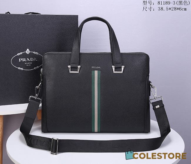 Prada Briefcase In Black 81189 - 1