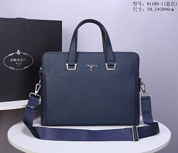 Prada Briefcase In Blue 81189-1