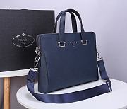 Prada Briefcase In Blue 81189-1 - 4