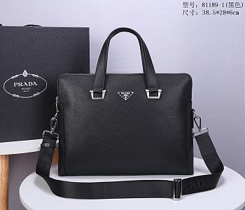 Prada Briefcase In Black 81189-1 