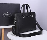 Prada Briefcase In Black 81189-1  - 5