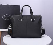 Prada Briefcase In Black 81189-1  - 4