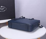 Prada Briefcase In Blue 0891 - 6