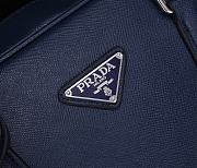 Prada Briefcase In Blue 0891 - 5