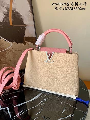 Louis Vuitton Capucine Beige & Pink M55910 