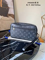 Louis Vuitton Damier Ebene Clutch In Blue N41663 Size 24x16x6cm - 1