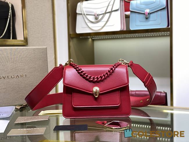 BVL Gari Serpenti Forever Bag In Red Size 20x14x8.5 cm - 1