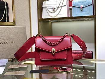 BVL Gari Serpenti Forever Bag In Red Size 20x14x8.5 cm