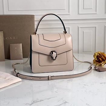 BVL Gari Serpenti Forever Bag In Creme 29094 