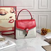 BVL Gari Serpenti Forever Bag In Red&White 29094  - 1