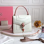 BVL Gari Serpenti Forever Bag In Red&White 29094 Size 18×16×10cm - 1