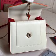 BVL Gari Serpenti Forever Bag In Red&White 29094 Size 18×16×10cm - 6
