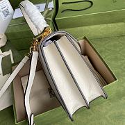 Gucci Beuge Ophidia Small Top Handle Bag In White 651055 Size 25cm  - 2