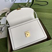 Gucci Beuge Ophidia Small Top Handle Bag In White 651055 Size 25cm  - 4