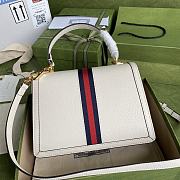 Gucci Beuge Ophidia Small Top Handle Bag In White 651055 Size 25cm  - 5