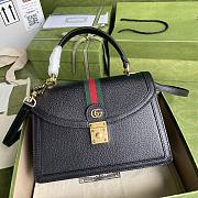 Gucci Ophidia Small Top Handle Bag In Black 651055  - 1