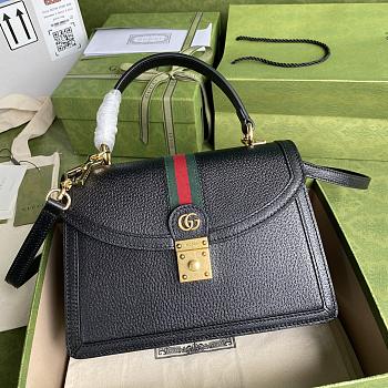 Gucci Ophidia Small Top Handle Bag In Black 651055 