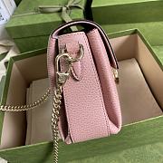 Gucci Logo Shoulder Bag In Pink 607720  - 2