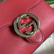 Gucci Logo Shoulder Bag In Red 607720 - 4