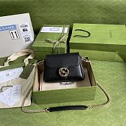 Gucci Logo Shoulder Bag In Black 607720 Size 22x15x7cm - 1