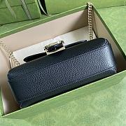 Gucci Logo Shoulder Bag In Black 607720 Size 22x15x7cm - 2