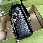 Gucci Logo Shoulder Bag In Black 607720 Size 22x15x7cm - 5