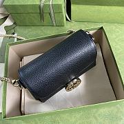 Gucci Logo Shoulder Bag In Black 607720 Size 22x15x7cm - 6
