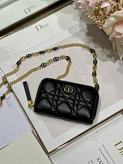 Dior Compact Zipped Wallet Black Supple Canange Calfskin  - 5