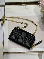 Dior Compact Zipped Wallet Black Supple Canange Calfskin  - 3