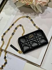 Dior Compact Zipped Wallet Black Supple Canange Calfskin  - 6
