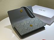 Dior Caro Belt Pouch With Chain Grey Supple Cannage CalfskinSize S5091  - 6