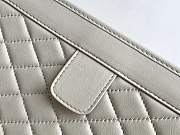 YSL VICTOIRE Baby Clutch In White Leather 657361 Size 28.5×19.5×5.5cm - 4