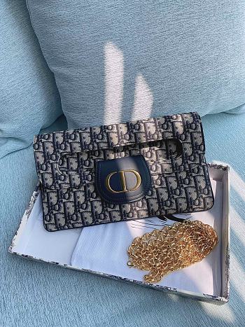 Dior Double CD In Blue Oblique 
